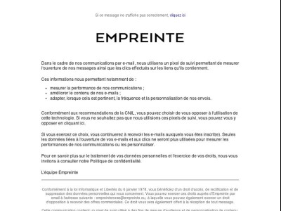 Information sur l’utilisation de pixels de suivi