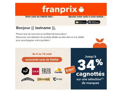 💪{{ lastname }}​, ​​jusqu'à 34% cagnottés pour garder la forme !