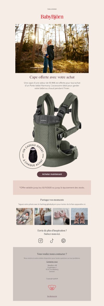 Notre cadeau rien que pour vous