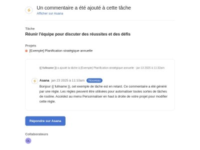 💬 Nouveau commentaire sur: Réunir l'équipe pour d…