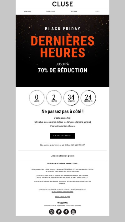 DERNIÈRES HEURES • LES PROMOS se terminent ce soir