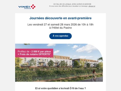 Vivre au fil de l’eau à Saint-Amand-les-Eaux : profitez des offres de lancement ! JPO les 27 et 28 mars 2026