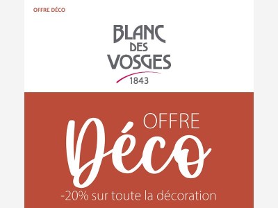 TOUTE LA DÉCO À PRIX REMISES | Blanc des Vosges