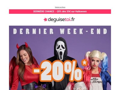 🎃 -20% sur Halloween : dernière chance !