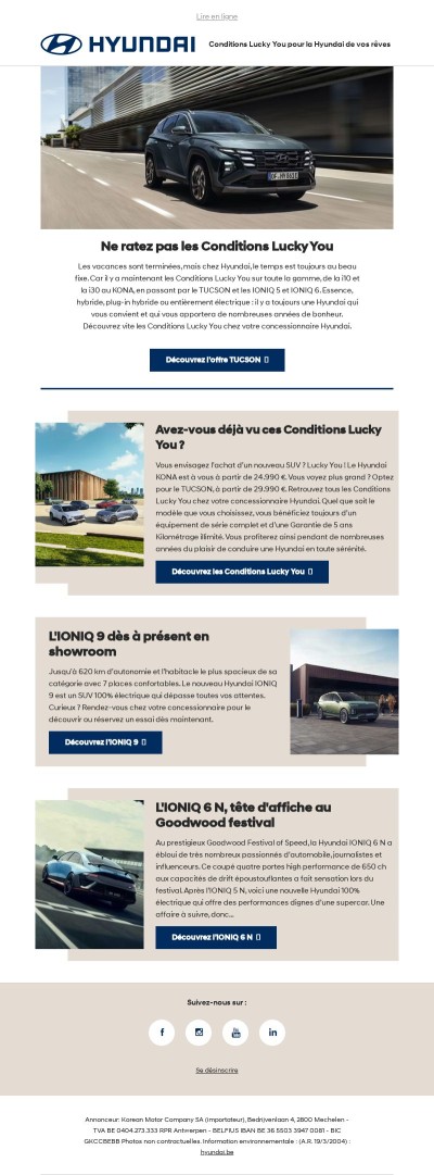 Conditions Lucky You pour la Hyundai de vos rêves