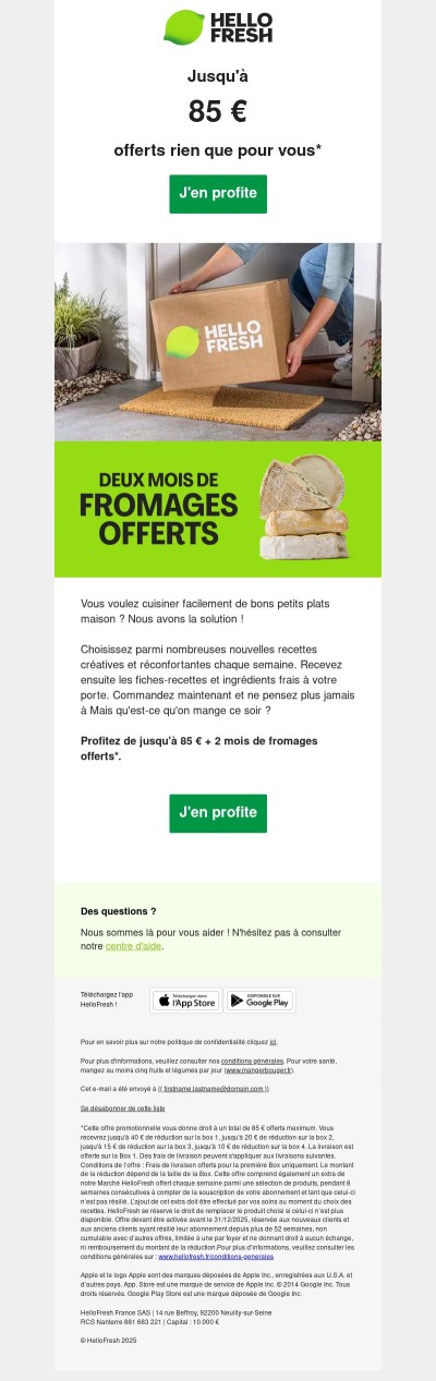 Des soirées cocooning avec jusqu'à 85 € offerts + 2 mois de fromages offerts*