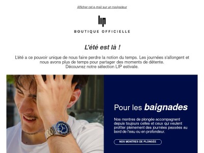 L'été avec les montres LIP