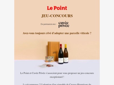 🍷 Le Point x Cuvée Privée : Et si vous adoptiez une parcelle viticole ?