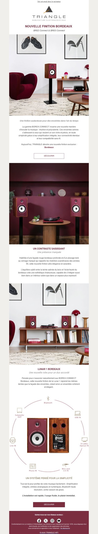 NOUVEAUTÉ :  Finition Bordeaux pour Borea Connect