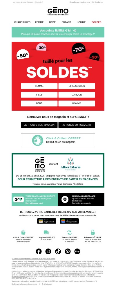 SOLDES de -20% à -70%, c’est maintenant ! 🚀