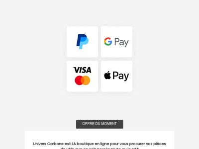 CYBER MONDAY 12% aujourd'hui seulement sur Univers carbone