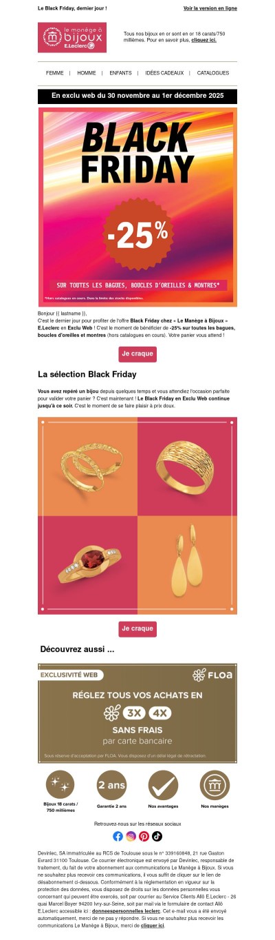 Dernier jour pour le Black Friday