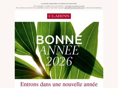 Clarins vous souhaite une merveilleuse année 2026 ! ✨
