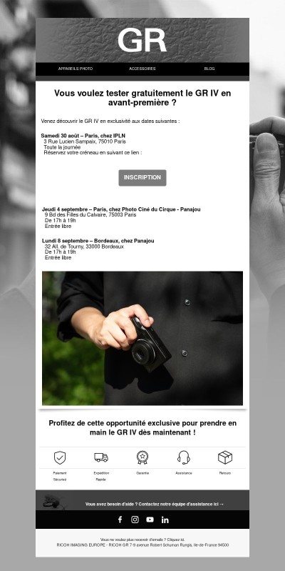 Venez tester le GR IV en avant première !