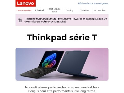 Nouvelle série Thinkpad T - À vos côtés quoi qu’il arrive