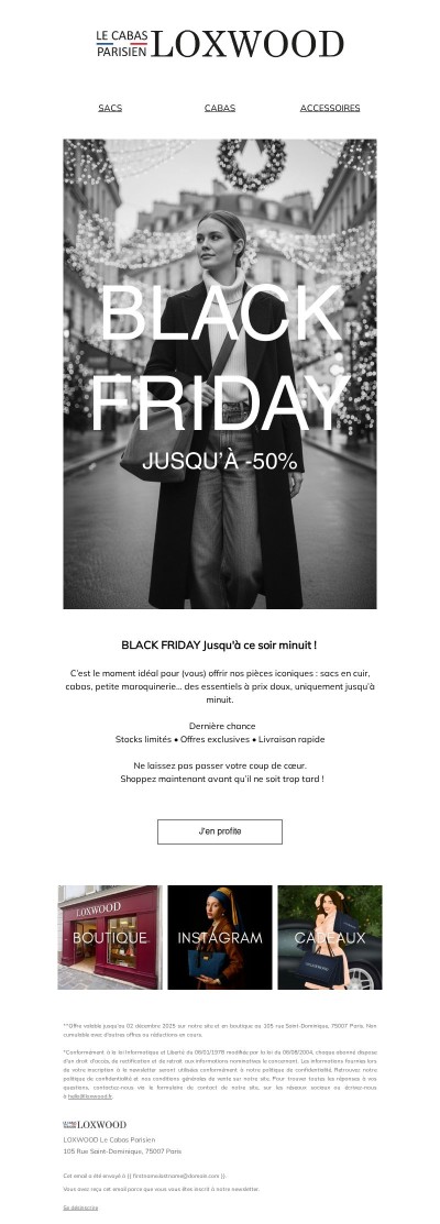 🖤 BLACK FRIDAY — DERNIER JOUR ! 🖤