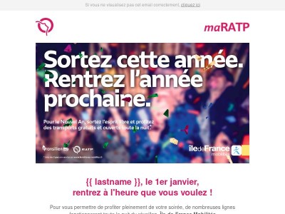 {{ lastname }}, vos transports sont ouverts toute la nuit du Nouvel An !