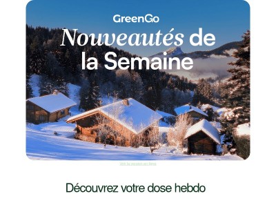 Chalet à la neige, Pépite à -60€/nuit... Les nouveautés 👀