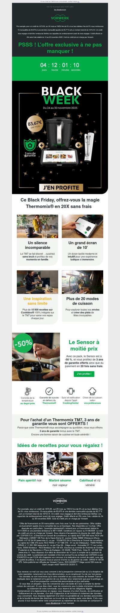 BLACK FRIDAY - Le 20x sans frais continue !