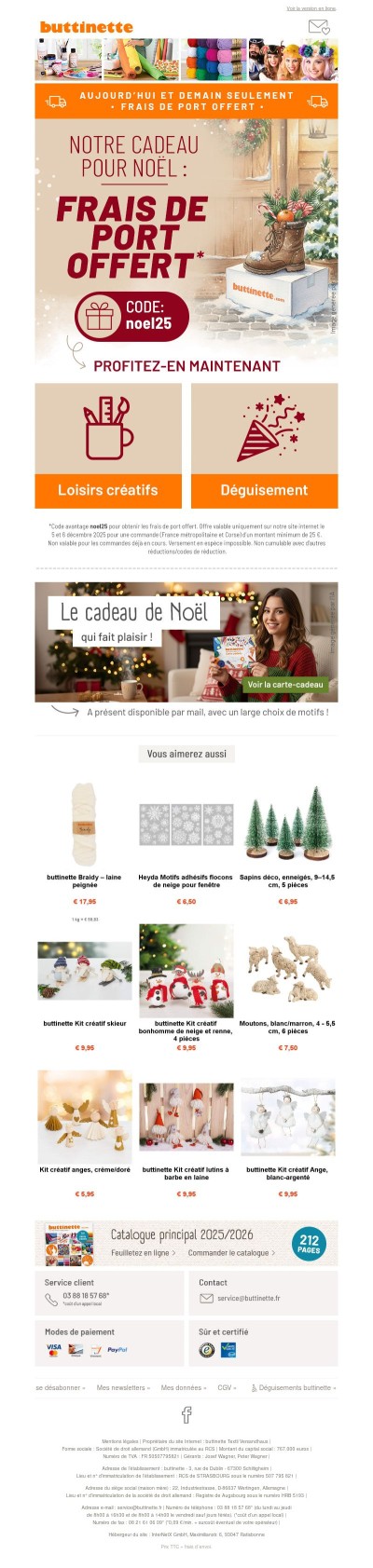 Frais de port offert : 5 & 6 décembre Noël avant Noël! 🎅