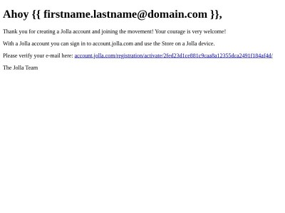 Your Jolla Account registration