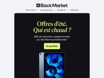  Offre d'été : iPad Air à prix léger