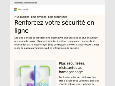 Connectez-vous plus facilement et en toute sécurité avec les clés d'accès