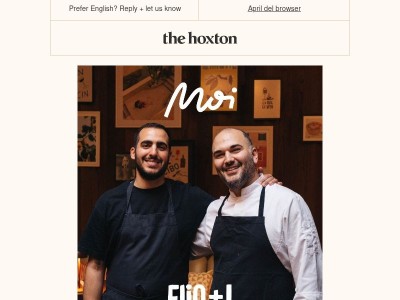 Join Us at The Hoxton Rome and Elio