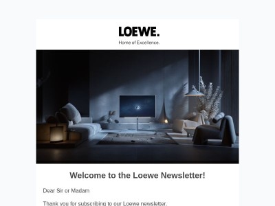 Welcome to the Loewe Newsletter!
