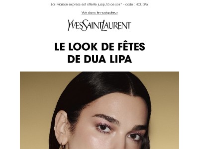 Le look des fêtes par Dua Lipa