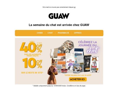 Les MIAW DAYS sont là 🙀 2e unité à -40 %