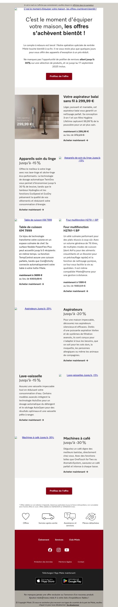 Plus que quelques jours pour nos offres de rentrée !