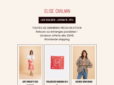 ⏰ SOLDES : Les dernières pièces