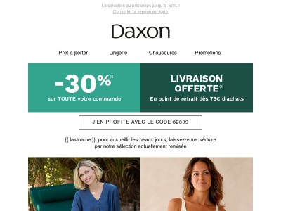 La livraison offerte pour le weekend !