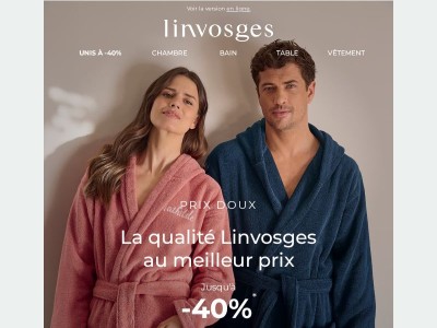 PRIX DOUX | La qualité Linvosges à prix accessible !