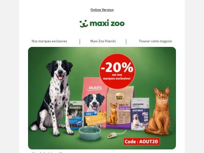 Offre Flash ! -20% sur nos marques exclusives aujourd'hui !