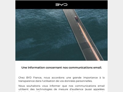 Une information concernant nos communications email