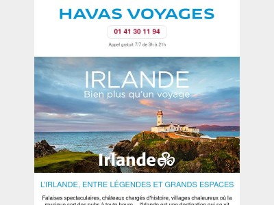 ☘️ L'Irlande vous attend dès 431 €