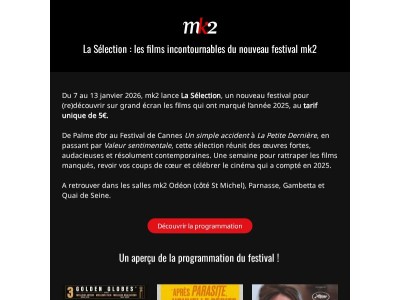 La Sélection : les films incontournables du nouveau festival mk2