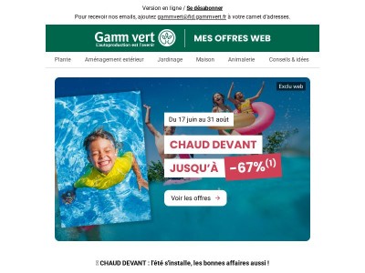☀️ CHAUD DEVANT : vos prix fondent jusqu'à -67% ! 🔥