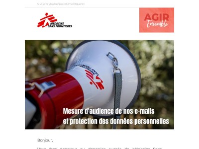 Informations relatives aux communications par e-mails de Médecins Sans Frontières