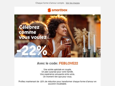 -22 % de remise pour célébrer le mois de l’amour 💕