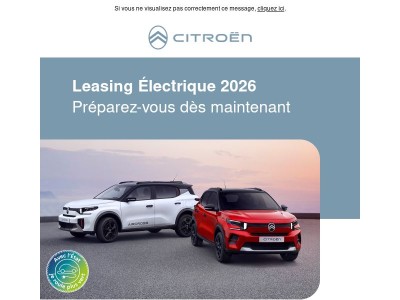 Bénéficiez des offres leasing électrique gouvernemental 2026 !