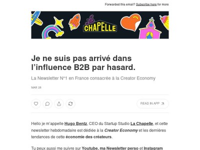 Je ne suis pas arrivé dans l’influence B2B par hasard.
