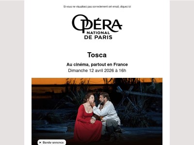 🎬 Au cinéma : TOSCA de Giacomo Puccini