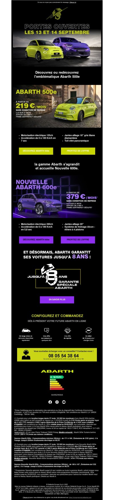 💰 6 000 € de bonus écologique sur Nouvelle Abarth 600e