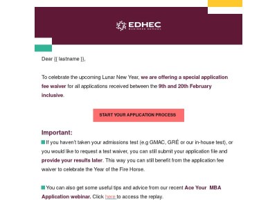 Exclusive Application Fee Waiver for Chinese New Year