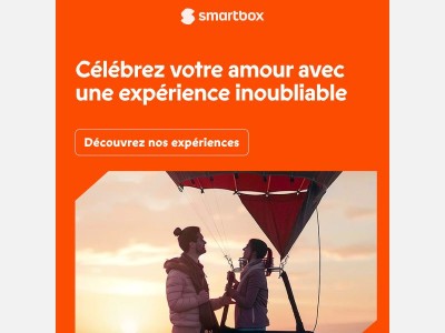 -18% sur nos expériences à vivre en couple