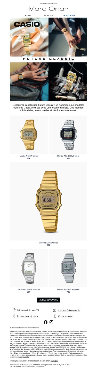 CASIO I Découvrez la collection Future Classic