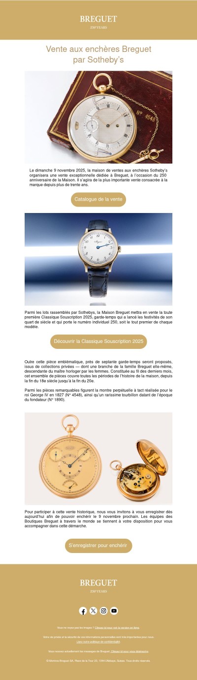Vente aux enchères Breguet par Sotheby's